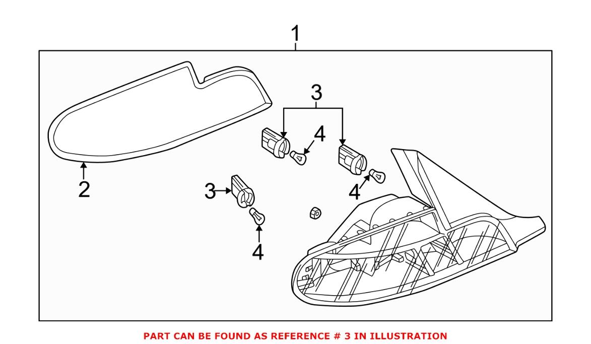 BMW Tail Light Bulb Socket (Reverse) 63216904049